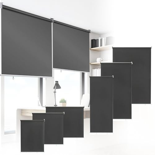 ISOISL Senkrechtmarkise 180×240CM Vertikalmarkise Außenrollo Sonnenschutzrollo Sichtschutz Beschattung UV Schutz für Balkon, Terrasse, Gartencm, Anthrazit