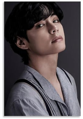 BTS V Musikposter, Albumcover, Poster, Bandposter, Retro-Poster, Schlafzimmer, Musikposter, Rapper-Poster, Wandkunst, Leinwandposter, Raumdekoration, ästhetische Poster, Druck, Dekoration, Poster,