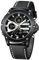 MEGALITH Herren Uhr Digital Armbanduhr: Wasserdicht Wecker Sport Herrenuhr Leder Schwarz - Outdoor Männer Digitaluhr Groß