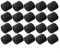 Lot de 20 embouts en caoutchouc pour pieds de chaise, protection de sol pour éviter les rayures (22 mm)