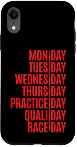 Hülle für iPhone XR Rennwochen-Countdown Motorsportfanatiker Renntags-Enthusiast