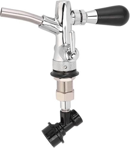 Hominas Rubinetto per Birra in Acciaio Inossidabile, G5/8 Rubinetto Con Valvola Di Controllo Del Flusso per Birra a Caduta, Rubinetto per Birra Alla Spina Regolabile Fusto Birra