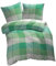 etérea Microfaser Bettwäsche 155x220 2er Set - Ganzjahres Bettbezug - Lola Blumen Bettwäsche-Set mit Kissen 155x220cm + 80x80 cm Kissen - Grün