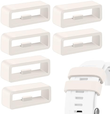 6 Stück Farbige Silikon Schlaufe, 22mm Armband Verschlussring für Garmin Venu 3/Venu 2/Forerunner 255 935 745/Vivoactive 4/Fenix 6/Fenix 5/Instinct 2/Approach S60 S70 Armband Halter Schlaufen