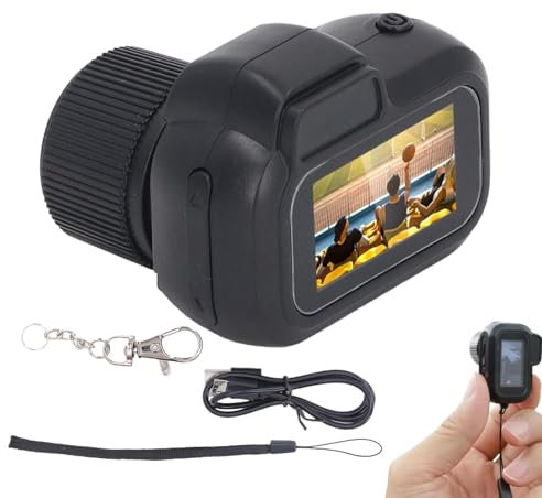 Twoily Minis Camera Keychain, World's Smallest Hd Camerd, 1080P Keychain Photo/Video Camera, Retro Portable Minis Pixel Camera With Eight Filters For Indoor Outdoor
