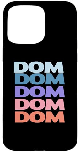 Hülle für iPhone 15 Pro Max Funny Modern Repeated Text Design Dom