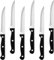 Steak Knives Set of 6 - Stainless Steel Dinner Knives with Serrated Edge Durable Sharp Serrated Edges Stake Knife Set with Ergonomic Handle Multipurpose Kitchen Knives for Slicing Bread Meat Cake