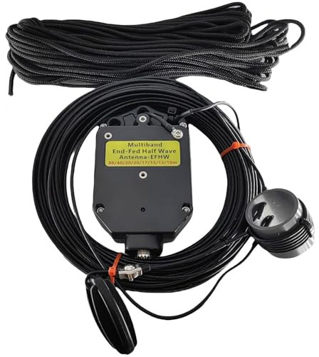 AURSINC JYR8010-150W End Fed Half Wave Antenna, Shortwave Radio Antenna for Ham Radio, 8 Band 10m 12m 15m 17m 20m 30m 40m 80m Long Wire, 1:64 Balun No Tuning
