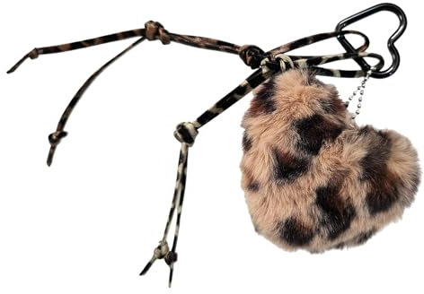 amangul Herzförmige Plüsch-Anhänger zum Aufhängen an Handys, für Handtaschen, Schlüsselanhänger, Taschen