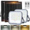 Aigostar - Projecteur Solaire LED d’extérieur avec Grande Panneau Solaire, 2 pièces,Dimmable 3000/4000/6500K,4000mAH,Batterie de Grande Capacité,IP66,Lampe Solaire pour Jardin,Porte,2M Câble.