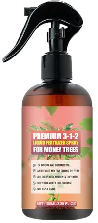 Organic Liquid Plant Food Nutrients - All-Purpose Money Tree Spray, 100ml Fertilizer Formula | Indoor Plant Growth Enhancer, Root Strengthen Liquid Feed, Leaf Shine Soil Nourishment for Vital Health