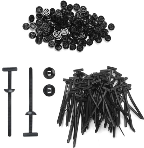 60 Pcs Nylon Universal Cable Tie Buckle, Heavy Duty Self-Locking Nylon Zip Ties Holder Clips, Universal Black Cable Ties for Automotive Car Repair and Daily Use