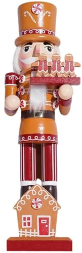 Tsffae Weihnachts-nussknacker Aus Holz, Soldat-Figur, Lebkuchenmann, Nussknacker, Weihnachts-Lebkuchen-Dekoration, Weihnachtsfeier, Tischdekoration