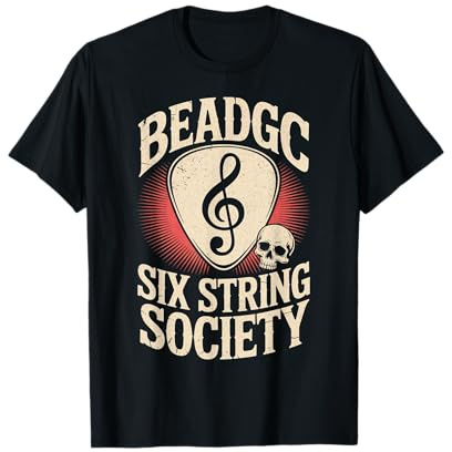 Six String Society pour Les Joueurs de Guitare Basse à 6 Cordes T-Shirt