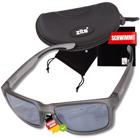 Zite Fishing Polarisationsbrille | Culo | Polbrille Angeln verspiegelt | UV400 & Schwimmfähig | Ultraleichte Angelbrille mit Hardcase & Tasche | Angelbrille polarisiert zum Angeln, Fishing Glasses