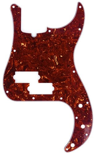 Musiclily Pro 13 Löcher P Bass Pickguard Schlagbrett für 4-Saiter American Precision Bass, 4 lagig Vintage Tortoise