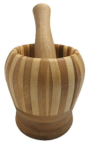 – Mortero de madera con picadora rígida Rallador zermahlen Madera Natural