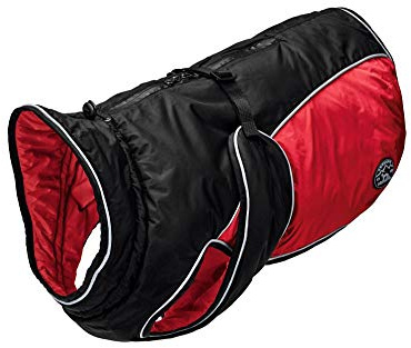 HUNTER UPPSALA EXTREME Hundemantel, Wintermantel, wasserabweisend, reflektierend, 80, schwarz/rot