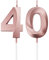 BBTO 40. Geburtstag Kerzen Kuchen Ziffer Kerzen Alles Gute zum Geburtstag Kuchen Topper Dekoration für Geburtstag Party Hochzeit Jahrestag Feier Lieferungen (Rose Gold)