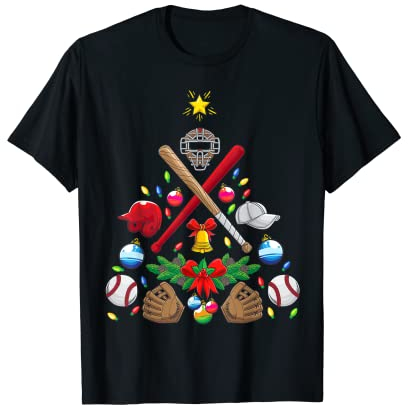 Baseball Weihnachtsbaum Weihnachten Sport T-Shirt