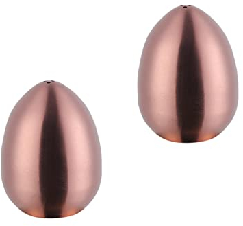 TUPMFG Salero de acero inoxidable: dispensador de pimienta de metal pequeño de 2 juegos de piezas - tarro de condimento para cocina viajes camping (oro rosa)