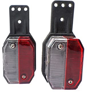 Generisch 2x Aspöck Flexipoint - Positionsleuchte - Begrenzungsleuchte- Umrissleuchte - Markierungsleuchte ROT Weiß + Halter - rechts + links