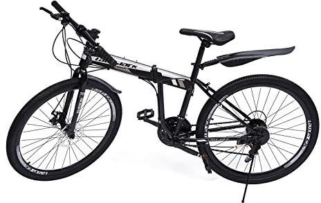 SanBouSi 26 Zoll Klapprad Mountainbike Fahrrad 21 Gang Scheibenbremse Jugendfahrrad Cycling MTB Jugend für Mädchen, Jungen, Herren