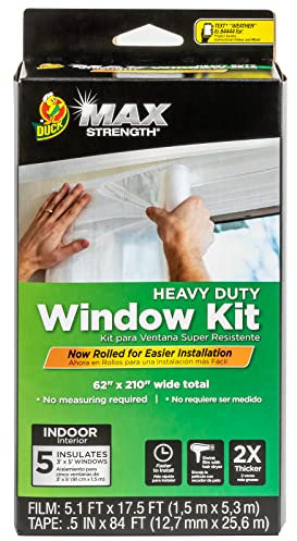 Duck Brand 287455 Kit de Aislamiento de Ventanas, Claro, 5 Windows
