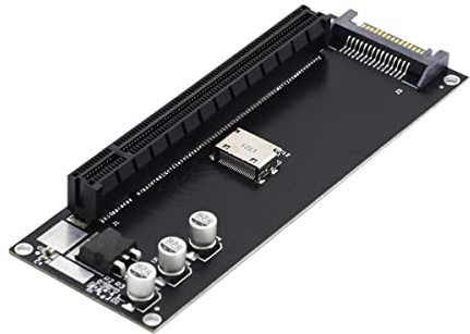 Cablecc Oculink SFF-8612 - Adattatore da SFF-8611 a PCIE PCI-Express 16x 4X con porta di alimentazione SATA per scheda grafica madre