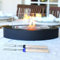 Moon & Starz Tisch-Feuerstelle - Tisch-Feuerstelle Schale mit 2 ausziehbaren Bratstäben - Mini-Feuerstelle mit Lagerfeuer, Partys, Smores - Rauch- und geruchlos Tragbare Tisch-Feuerstelle