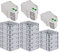 PROREGAL SuperSparSet 16x Eurobox NextGen Grip mit Scharnierdeckel und grünen Schiebeschnappverschlüssen, HxBxT 12x30x40cm, 11 L, Grau, Griffe geschlossen, Eurobehälter, Transportbox