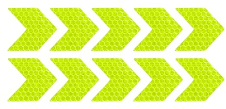 VekAuto Autocollants Réfléchissants Flèche 10pc pour Voitures | Forme De Flèche, Taille 4.5x3.9 Cm, Universel Pour Camions, Remorques Et Vélos, Autoadhésif, Neuf