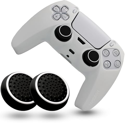 MatoSan® Funda para Mando de PS5 con Agarre – Funda y Cubierta de, Funda Antideslizante para un Mejor Control – Incluye Tapas de Agarre precisas, Ideal para Accesorios de Controlador PS5
