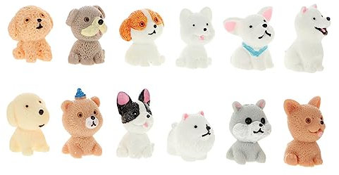 POPETPOP 12stücke Mini Hund Figuren Für Garten Dekoration Kreative Mikro Landschafts Ornamente Leicht Und Langlebig Für Balkon Und Mini-gärten