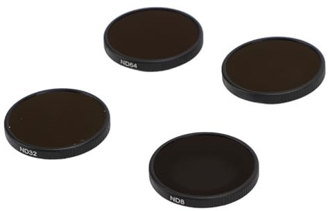 ND-Filter-Set für GO3S, Optisches Glas ND8 ND16 ND32 ND64 Neutraldichtefilter, Action-Kamera-Objektiv-Filter-Set