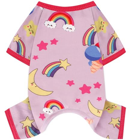 Dog Pajamas for Small Dogs Boy Girl Puppy Pjs Pet Clothes Cute Soft Material Dog Clothes Dog Outfits Shirts for Chihuahua Yorkie Teacup Cat Clothes Puppy Outfit Doggy Apparel(Large, Star)