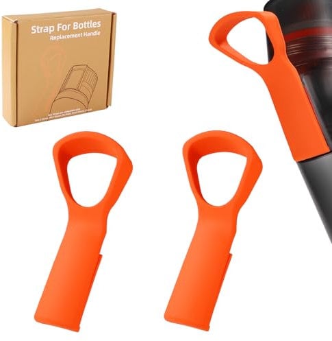 BOXOB 2 st Griff Kompatibel mit Air Up Trinkflasche, Flaschengriffaufsatz aus Silikon Zubehör für Wasserflaschengriff Flaschengriffgurt zum Tragen für Sportveranstaltungen Schule Hause (Orange)