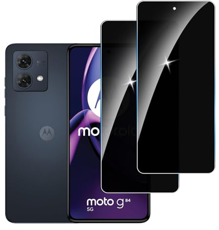 Lyphpe 【2 Pack】 Privacy Screen Protector for Motorola G84 5G 9H Tempered Glass Anti-Spy Private Film Compatible for Motorola G84 5G Case Friendly Easy Installation
