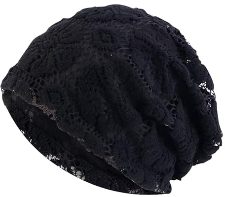 WANYI Beanie Mütze Damen Modisch Turban Hut Kopfbedeckung Chemo Vintage Häkelmütze Weich Chemo Mütze Kopfschmuck für Herbst und Winter 55-60cm