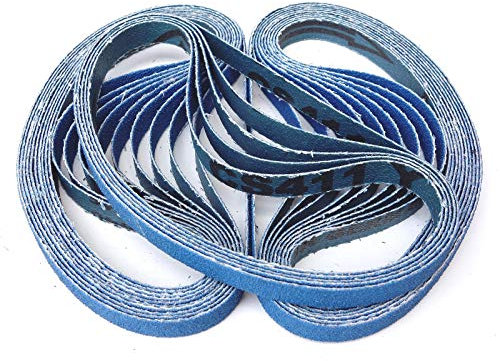 Klingspor Schleifband CS411Y Zirkonkorund – 10 x 330 mm – Körnung P80 – 25 Stück – für Metall Edelstahl Hartholz – hochreißfeste Gewebeunterlage – wasserfest – Profi-Schleifbänder für Bandfeile