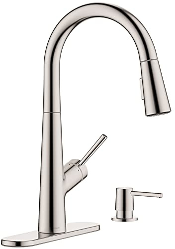 Hansgrohe Lacuna Robinet de cuisine rétractable en acier Optik