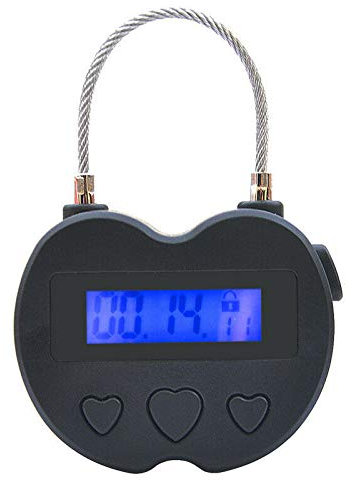 Zeitschaltuhr Schloss USB Sicherheitsschloss Digital Zeitschalter Automatische Entriegelung Reiseschloss für Zuhause Hotel Büro draußen, schwarz