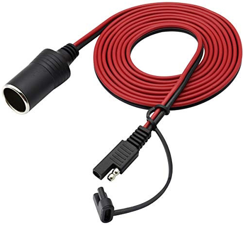 AAOTOKK Allume Cigare vers Câble Batterie SAE,16AWG 12V 2 Broches SAE vers Allume Cigare Prise Femelle à Dégagement Rapide Connecteur Déconnexion Adaptateur Câble de Charge C'extension (2.4m/7.8ft-F)