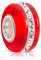 Materia Glas Beads Perlen rot - 925 Sterling-Silber Glasperlen Großlochperlen für Armband DIY Schmuck 622