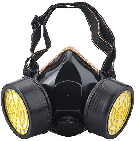 Ewolee Atemschutzmaske, Gasmaske Hlabmaske Gegen Gase, Dämpfe und Partikel, Industrielle Staubmaske mit Double Luft Filter