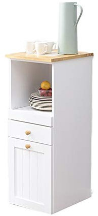 JTRHD Armario aparador Entrada Bar Gabinete Almacenamiento Hogar y Oficina Microondas Cafetera Cafetera Sundries Gabinete para Comedor, Sala de Estar (Color : Blanco, Size : 35x40x90cm)