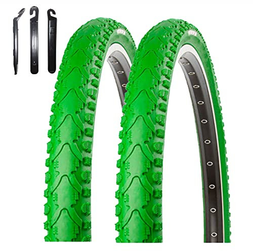 2 x Kenda K-935 Fahrradreifen Fahrradmantel Grün 40-622 (28 x 1,5) inkl. Reifenheber