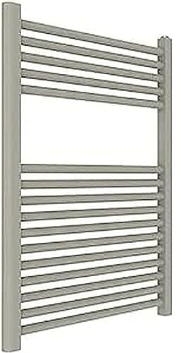 ERCOS Scaldasalviette Termoarredo Bagno Dimensioni 600x770 MM Radiatore Bagno Colore Sabbia Opaco , Attacchi da 1/2 Fornito Con Kit Montaggio