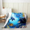 Flanelldecke mit Meerestieren für Kinder Jungen Mädchen Küstentiere Überwurf Tropische Fische Wal Delphin Fleecedecke für Kleinkind Meerestiere Fuzzy Decke Schlafsofa Couch Dekoration ,130 x 150 cm