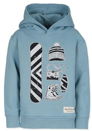 Band of Rascals Kinder Kapuzenpullover Snowboard aus Bio-Baumwolle, Arctic-Blue, Gr. 152